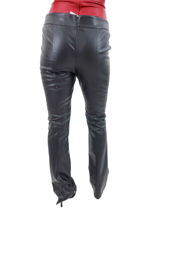 h:ours black vegan leather lace up pants nwt (s)