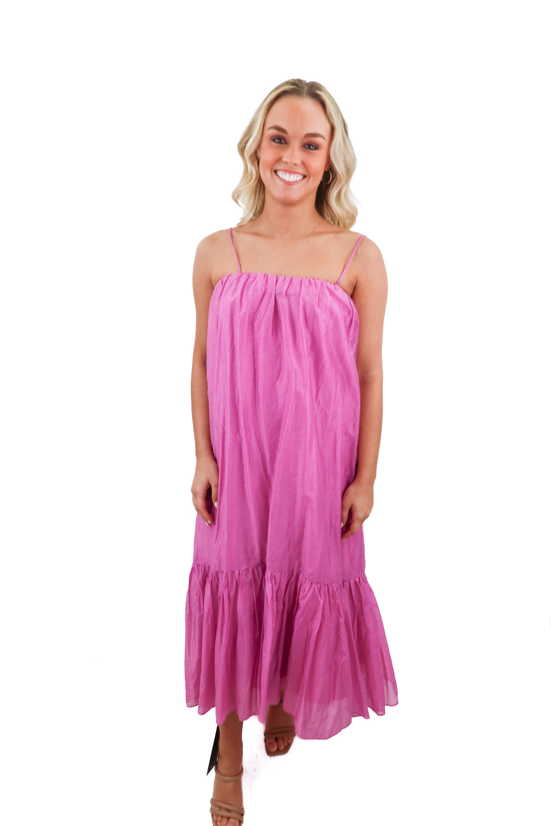 astr purple bubble maxi dress NWT (xs; retail $148)