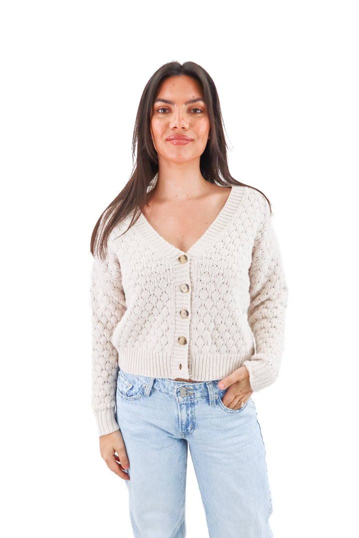 sophie rue cream cardigan (m)
