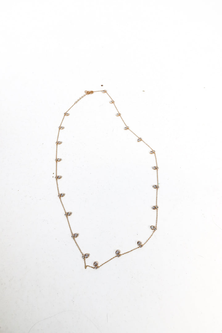 Gold/Crystal Long Necklace