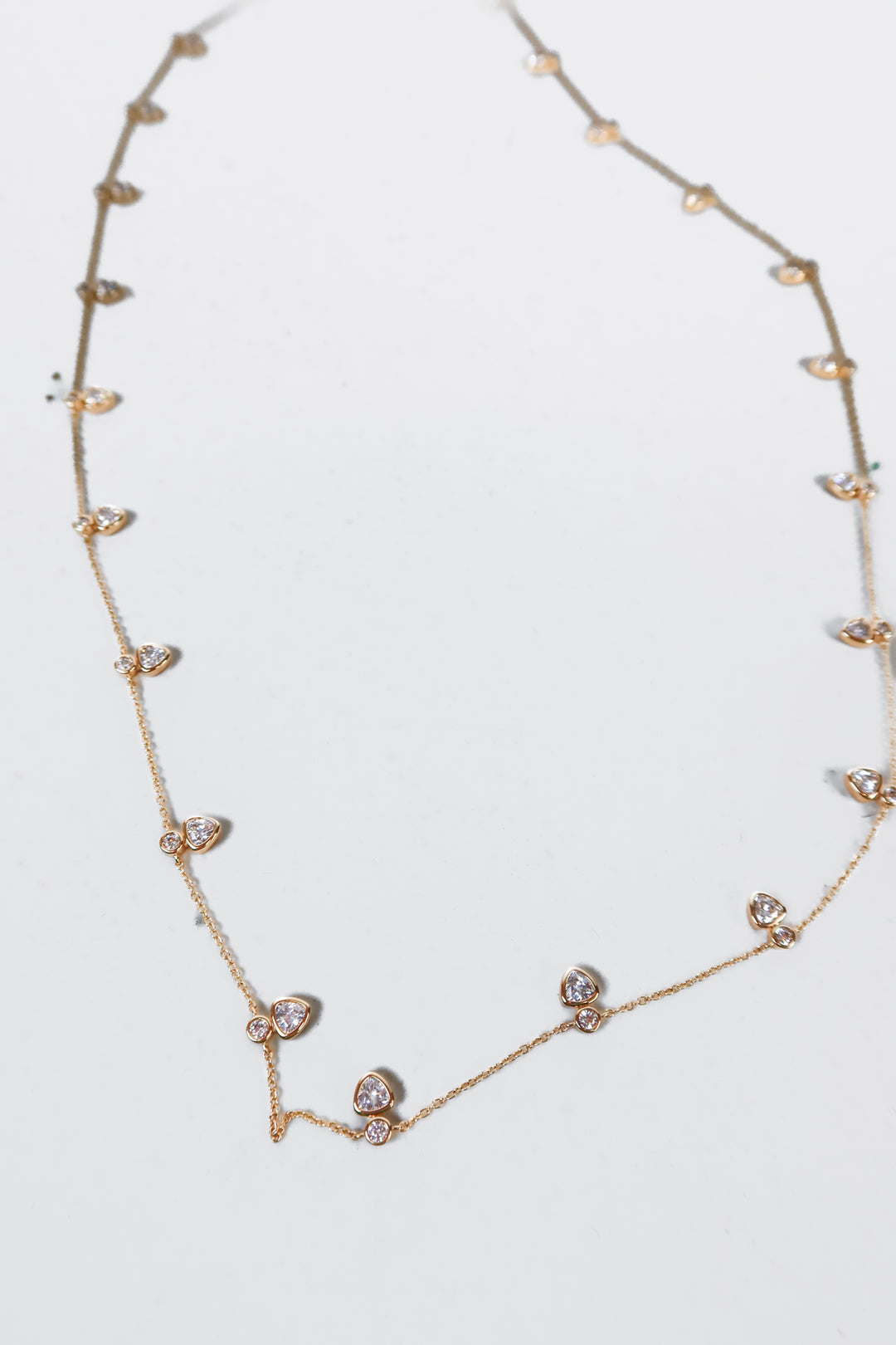 Gold/Crystal Long Necklace