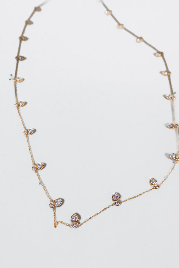Gold/Crystal Long Necklace