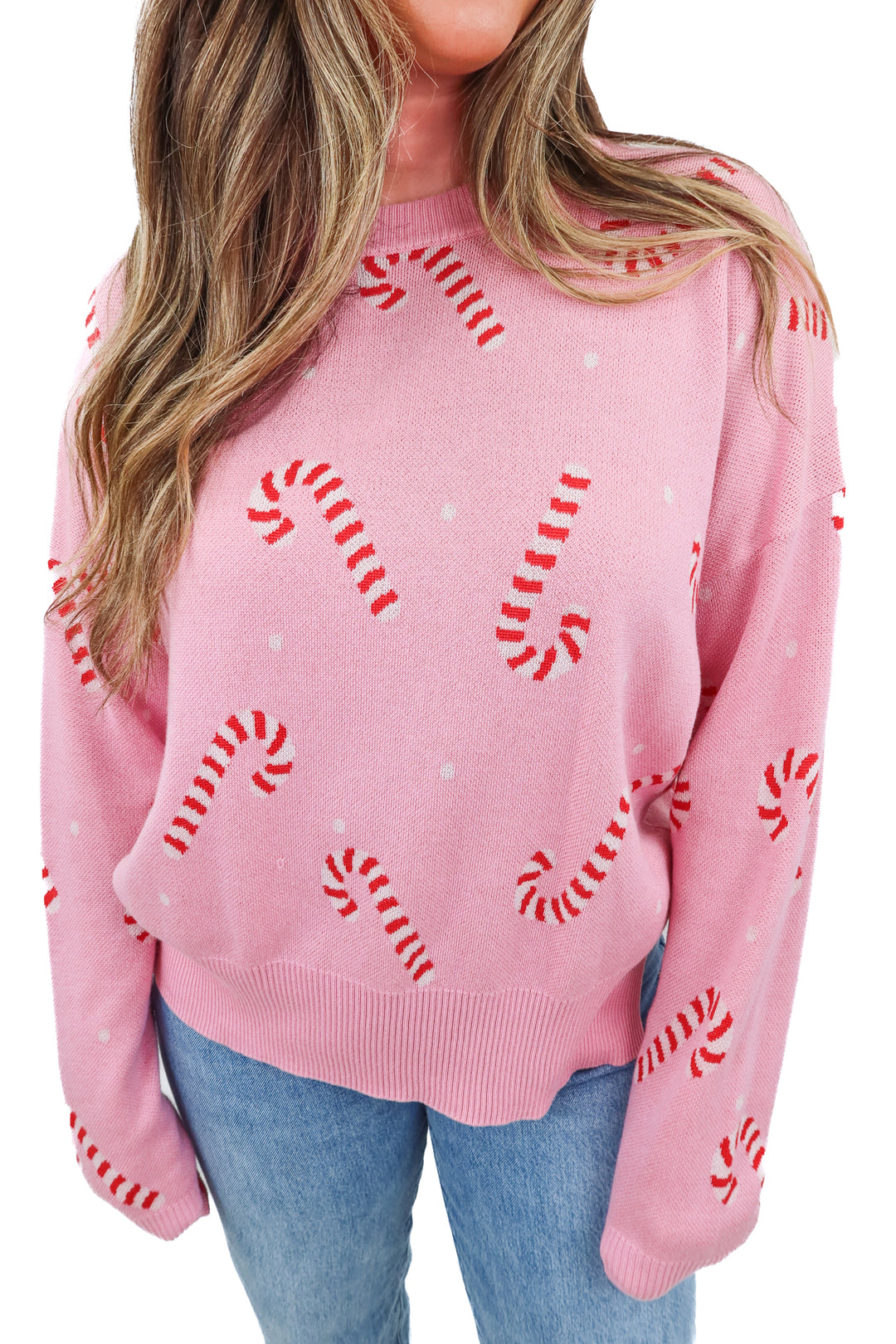 beach riot candy cane sweater (m)