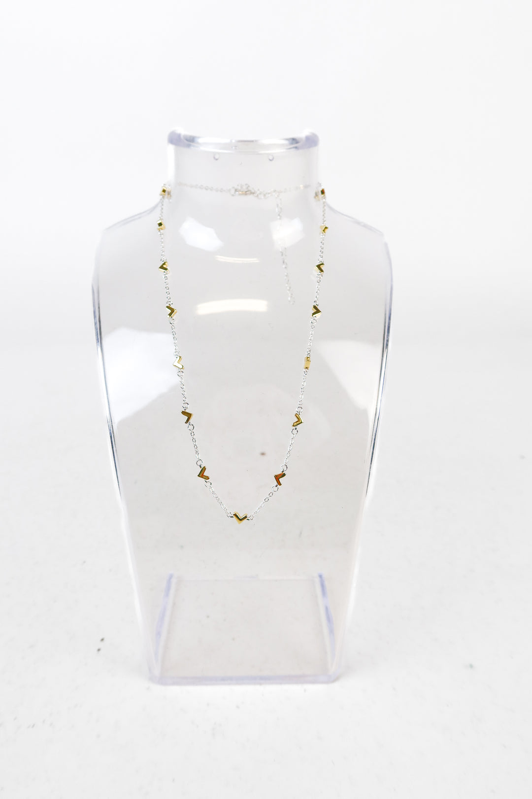 Silver & Gold Dainty Heart Necklace