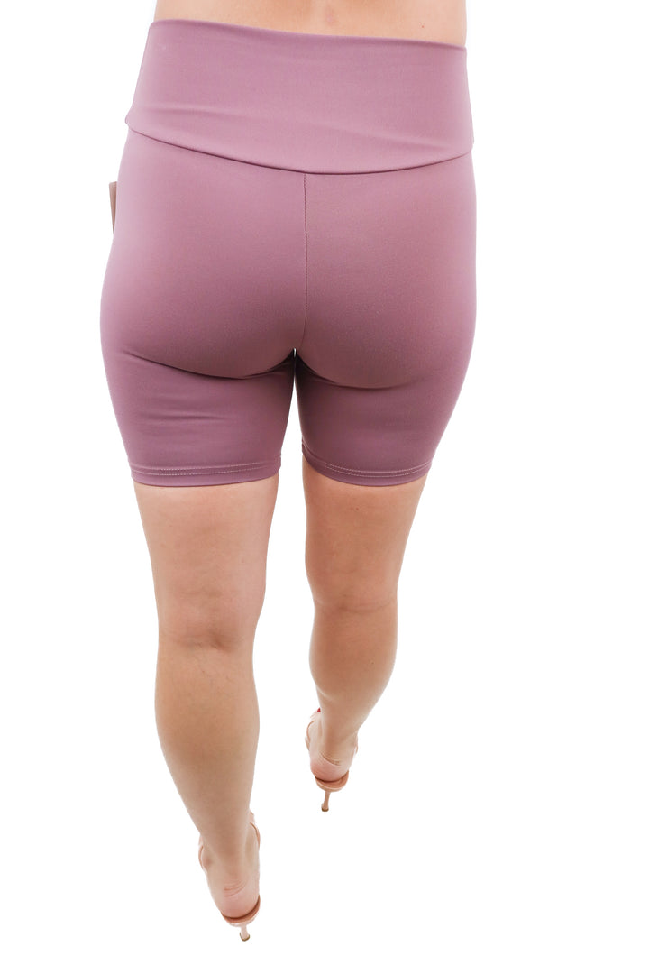 foxy kind purple biker shorts (s; retail $70)