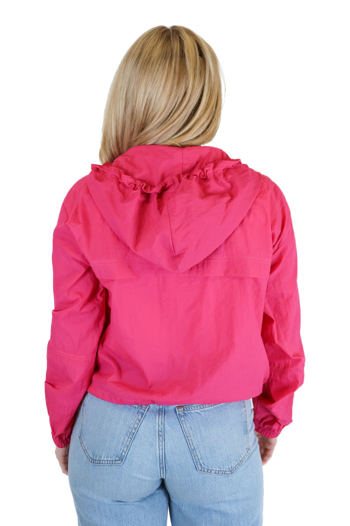 TCEC Hot Pink Hooded Windbreaker Jacket (S)