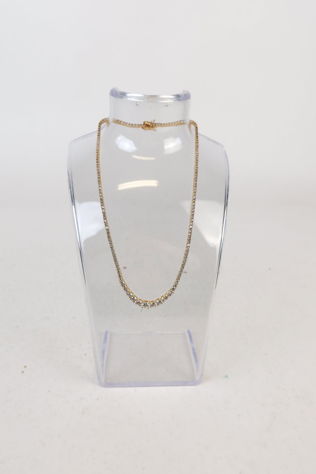 Gold/Crystal Tennis Necklace