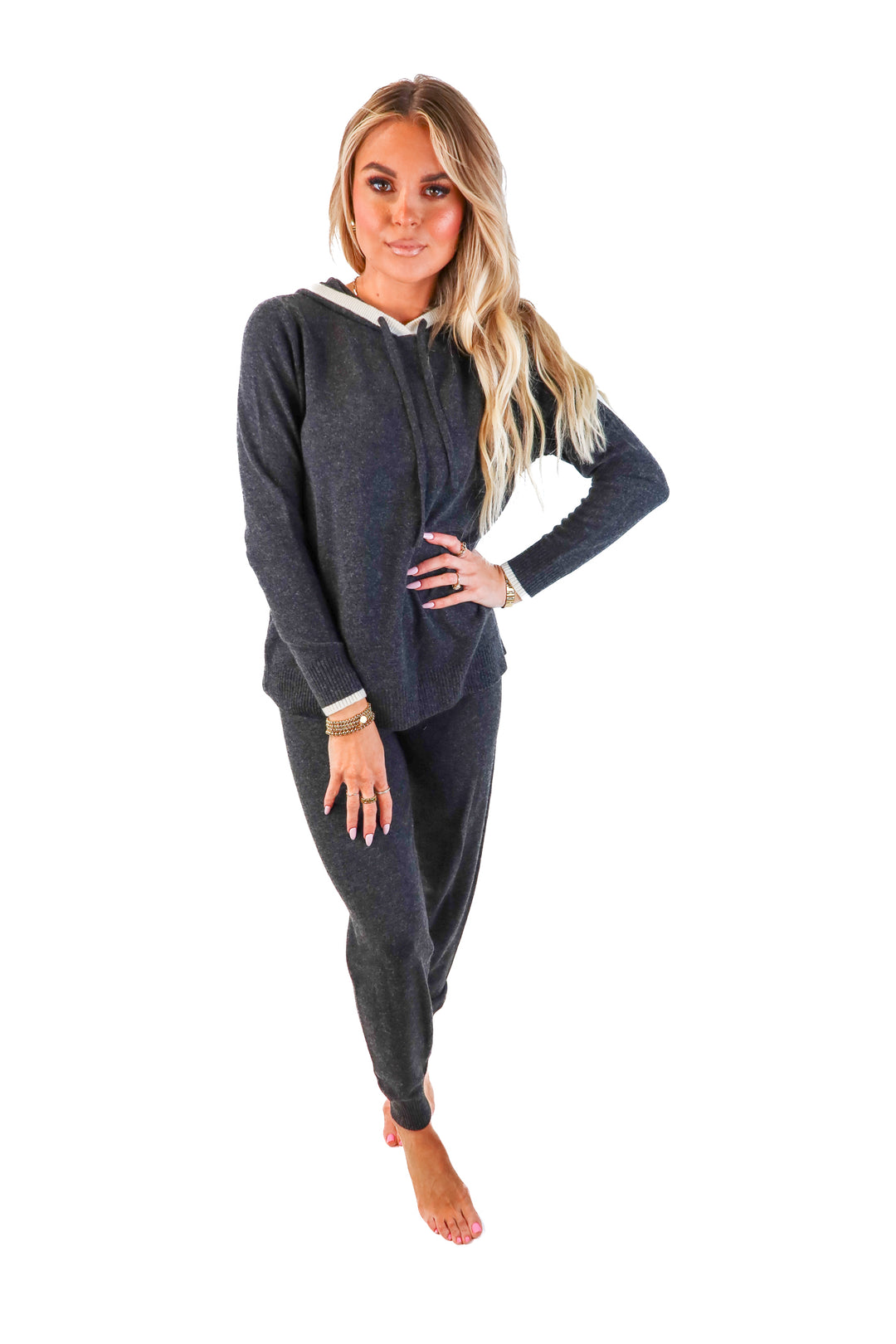 summersalt dark grey wool set (xs; retail $198)