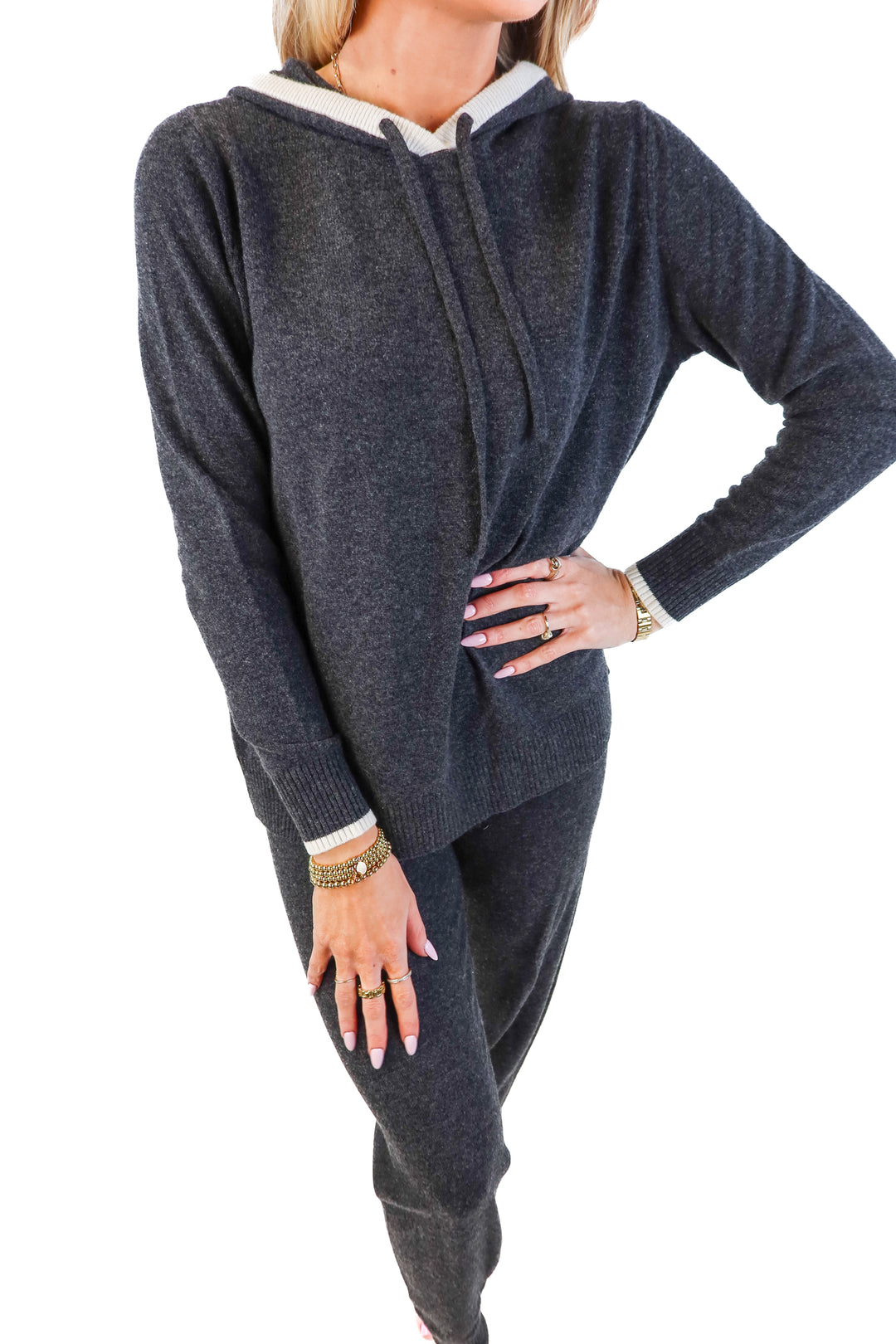 summersalt dark grey wool set (xs; retail $198)