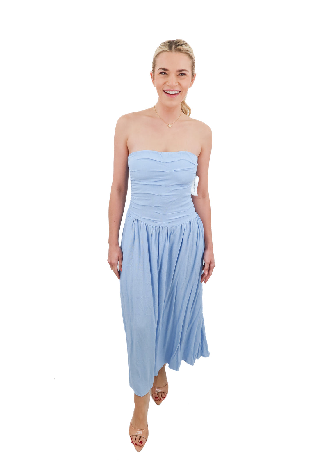 universal threads blue strapless maxi dress NWT (xs)