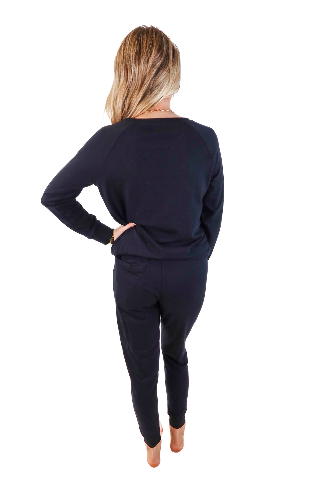 cozy earth black lounge set (xs; retail $195)