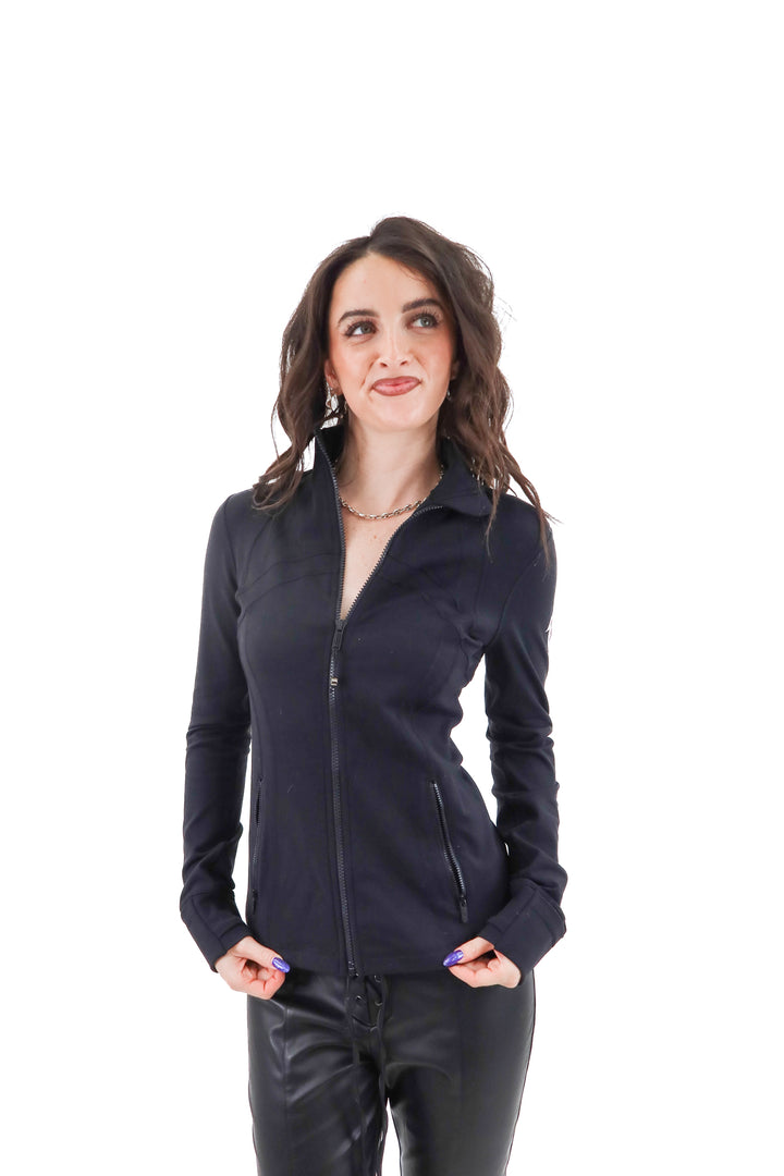 lululemon black atlanta falcons align jacket (6; retail $138)