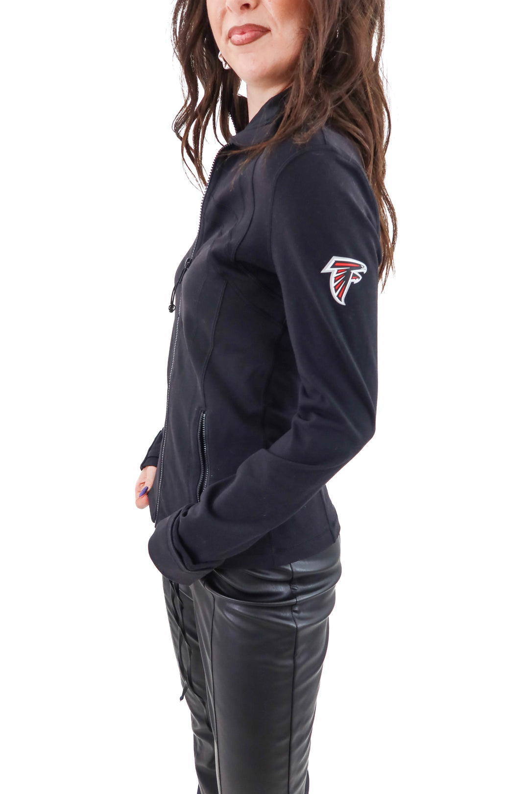 lululemon black atlanta falcons align jacket (6; retail $138)