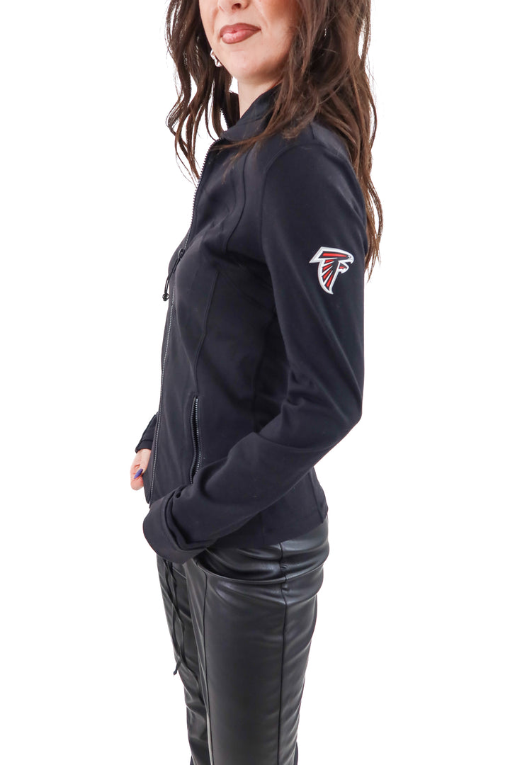 lululemon black atlanta falcons align jacket (6; retail $138)