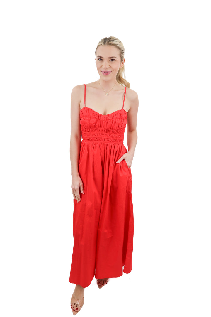 petal + pup red maxi dress NWT (s)