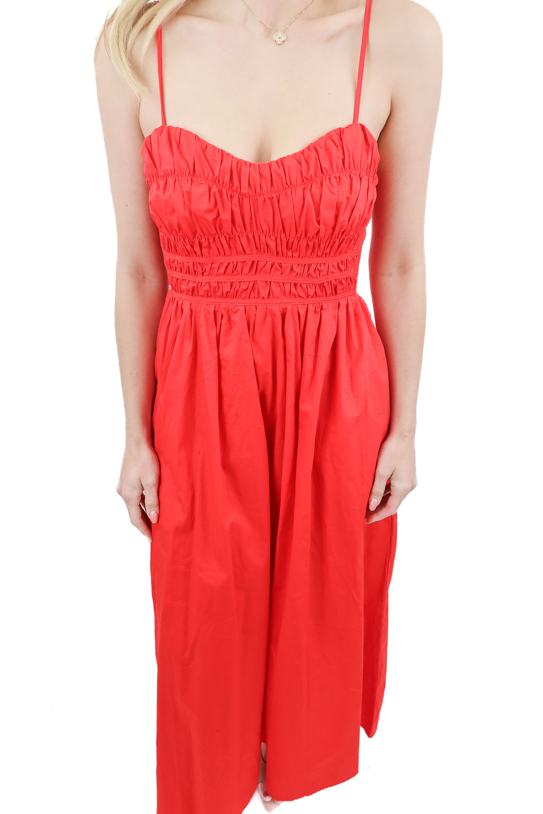 petal + pup red maxi dress NWT (s)