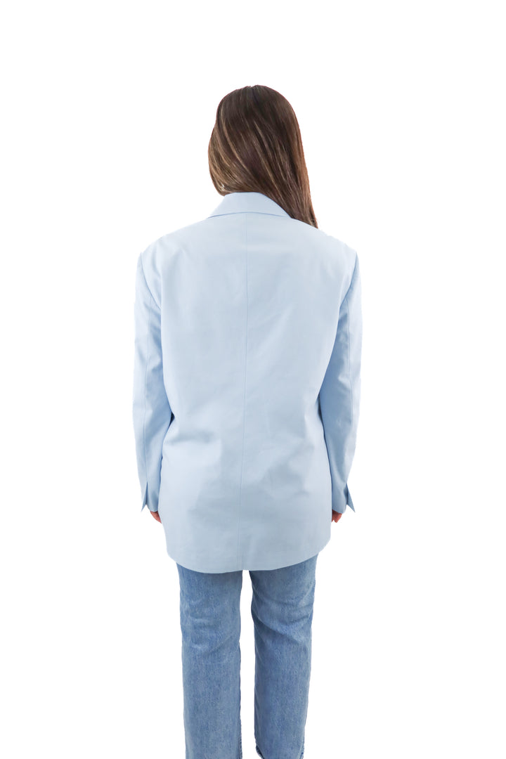 zara light blue blazer NWT (m; retail $90)