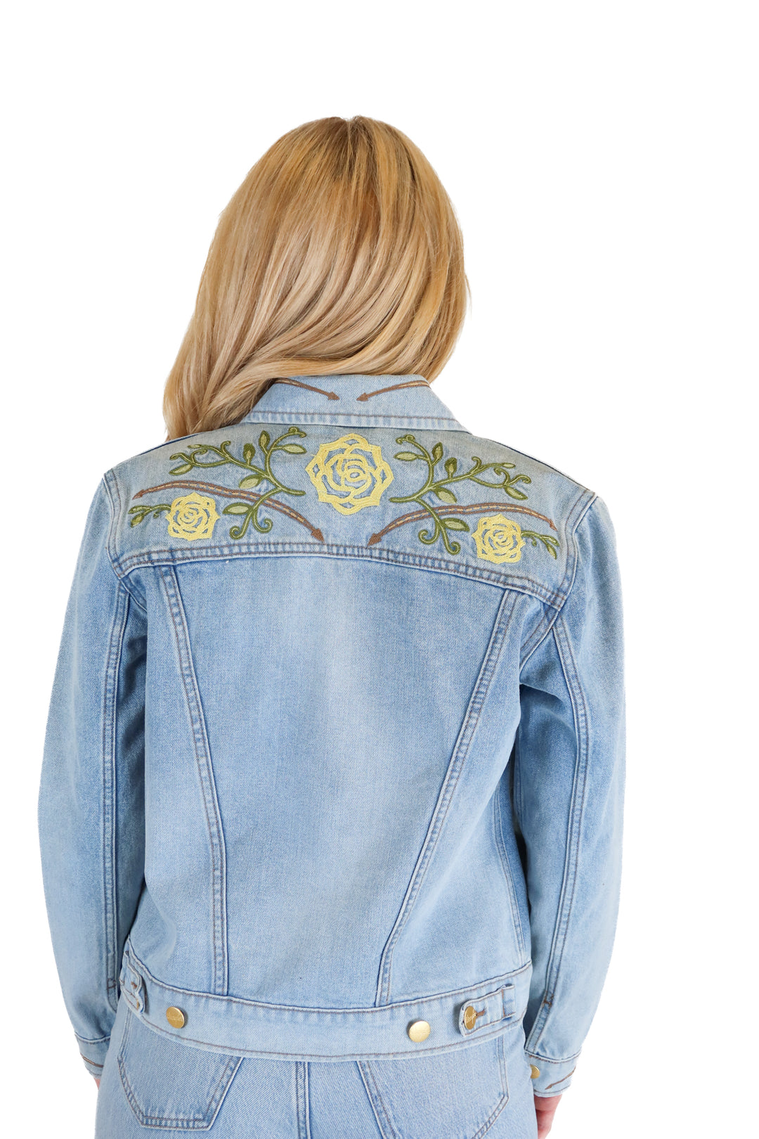 Wrangler Yellow Rose by Kendra Scott Denim Jacket NWT (M; retail $139)