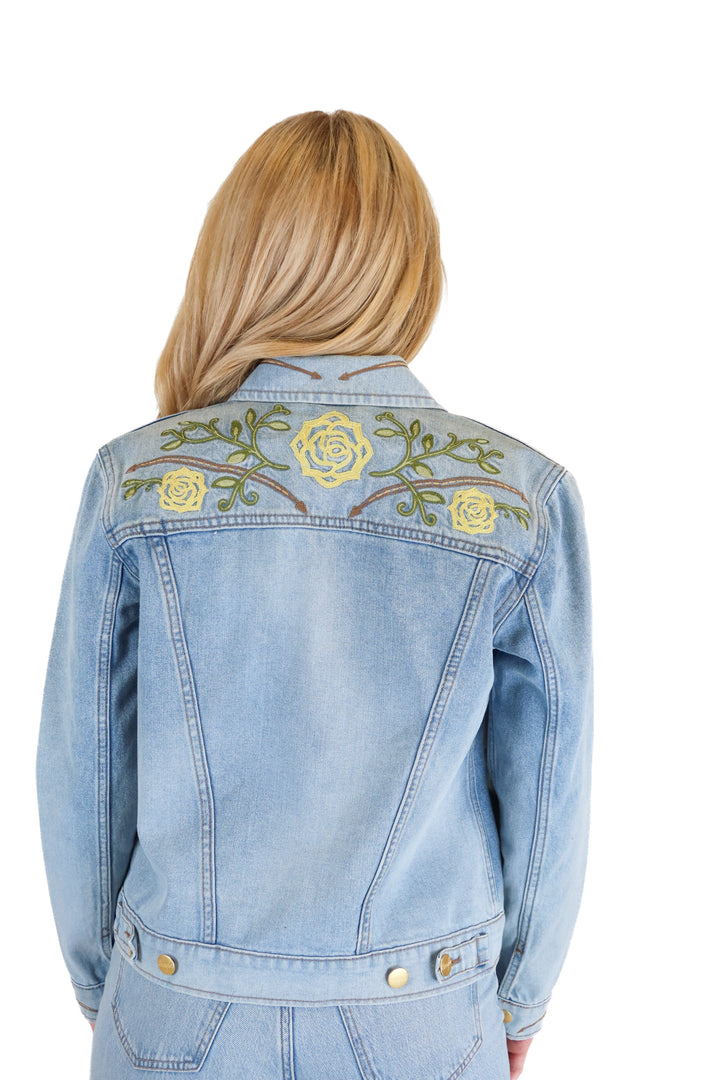 Wrangler Yellow Rose by Kendra Scott Denim Jacket NWT (M; retail $139)
