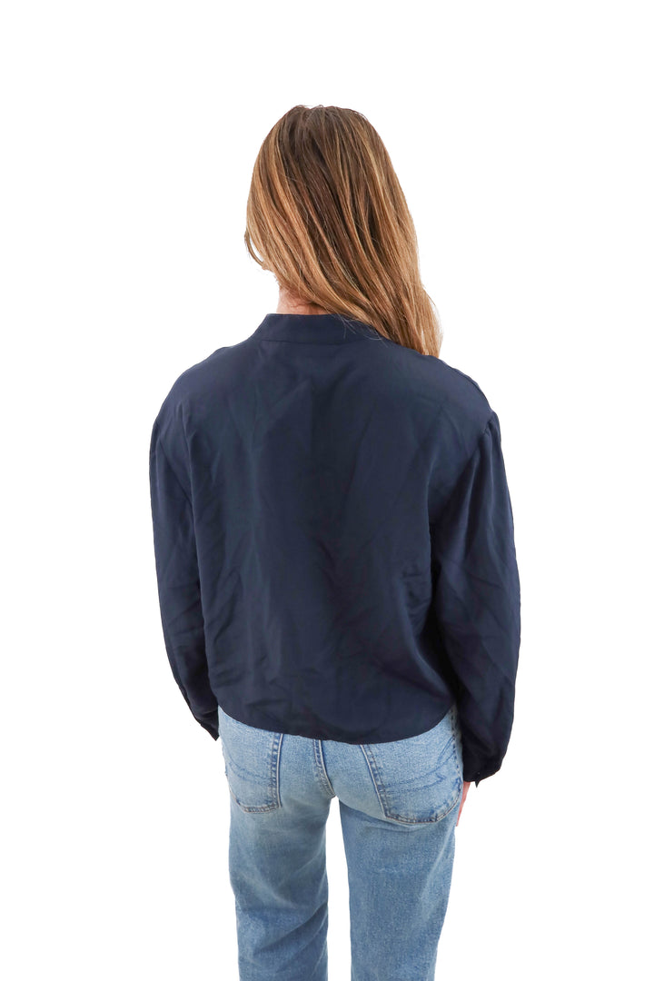 zara navy button down (xs)