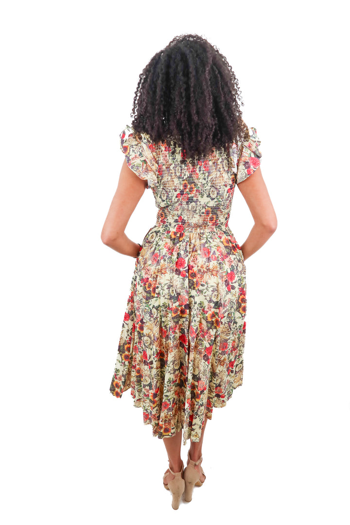 ivy city green floral maxi dress NWT (xxs; retail $148)