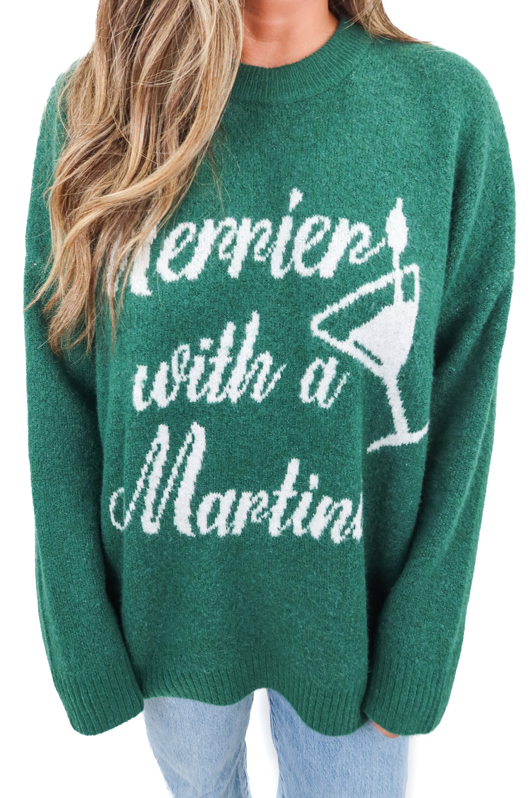 show me your mumu "merry with a martini" sweater (m)