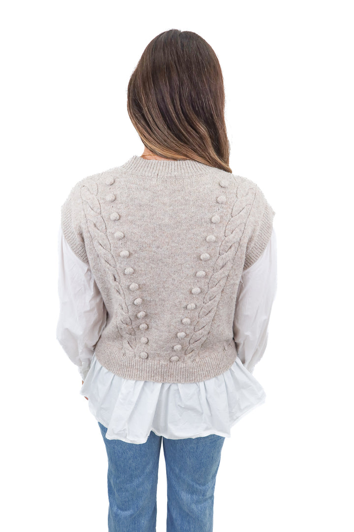 fate sweater/button up top (m)
