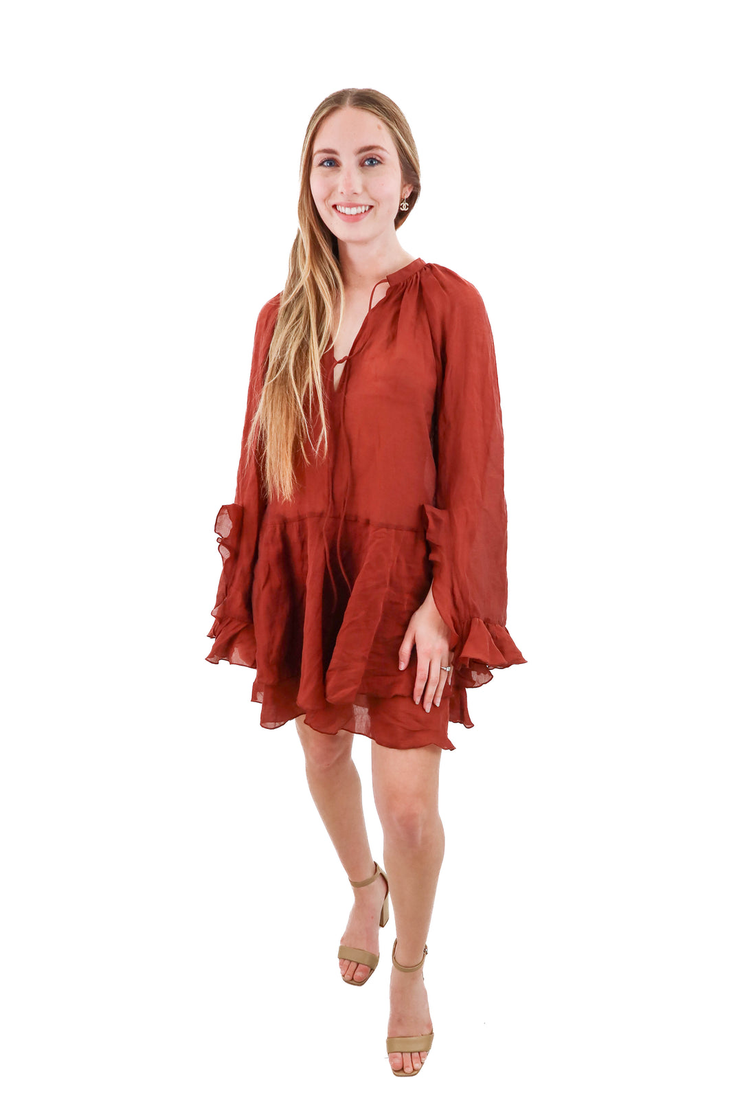 h&m edition burgundy long sleeve top (s)