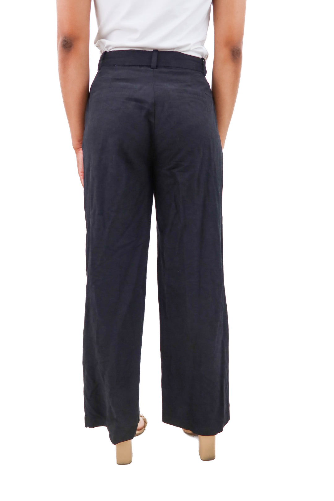 h&m black straight leg trousers (4)