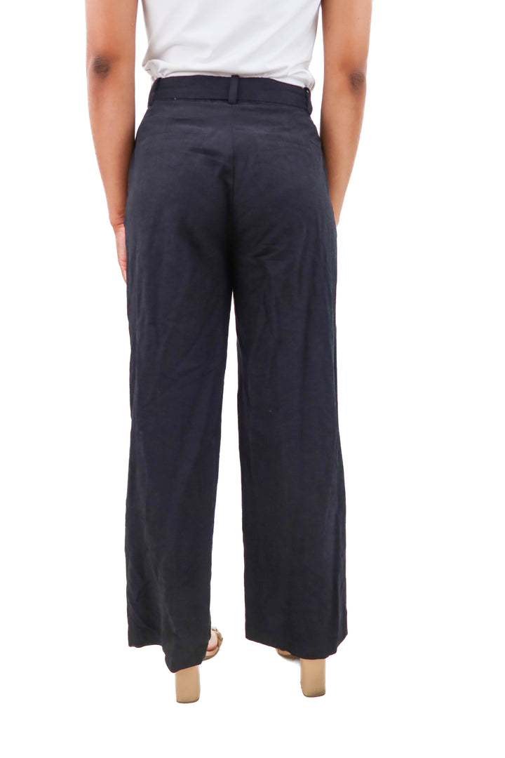 h&m black straight leg trousers (4)