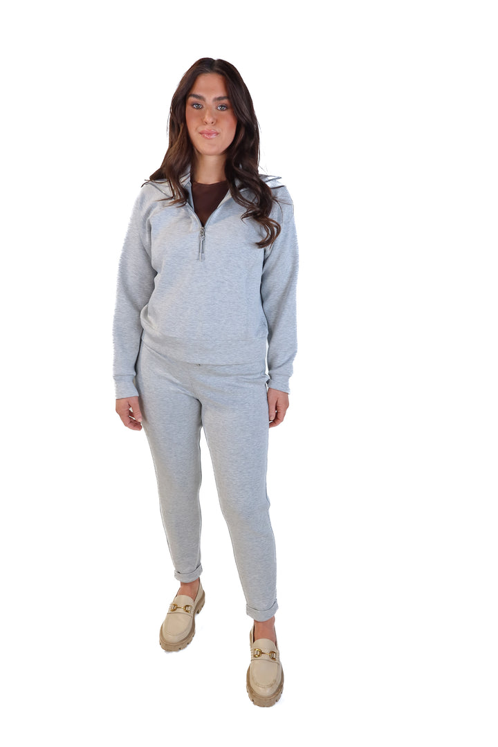 Spanx light grey heathered loungewear set (s; $258 retail)