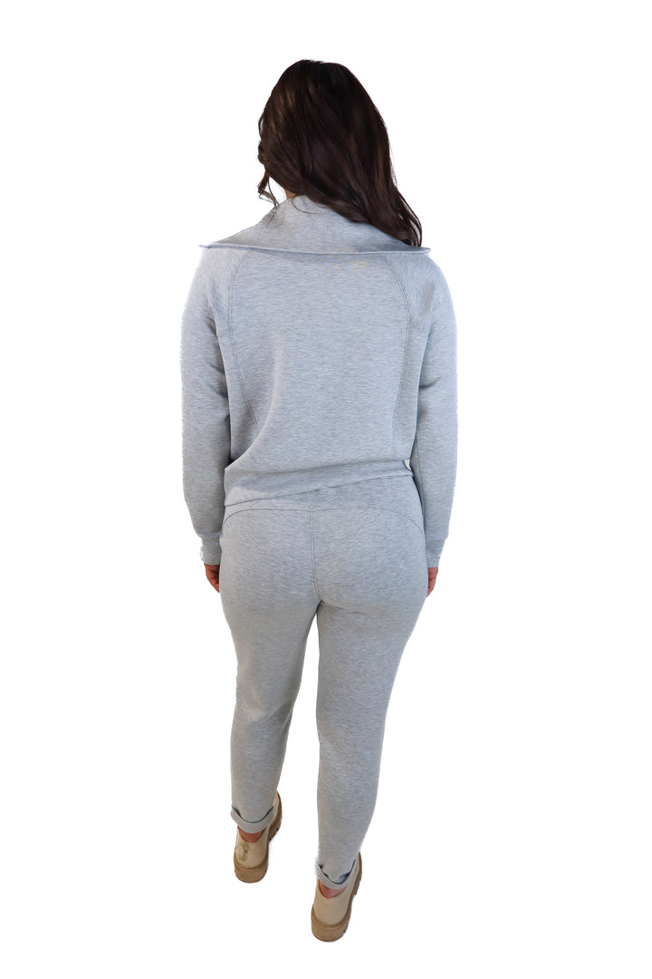 Spanx light grey heathered loungewear set (s; $258 retail)