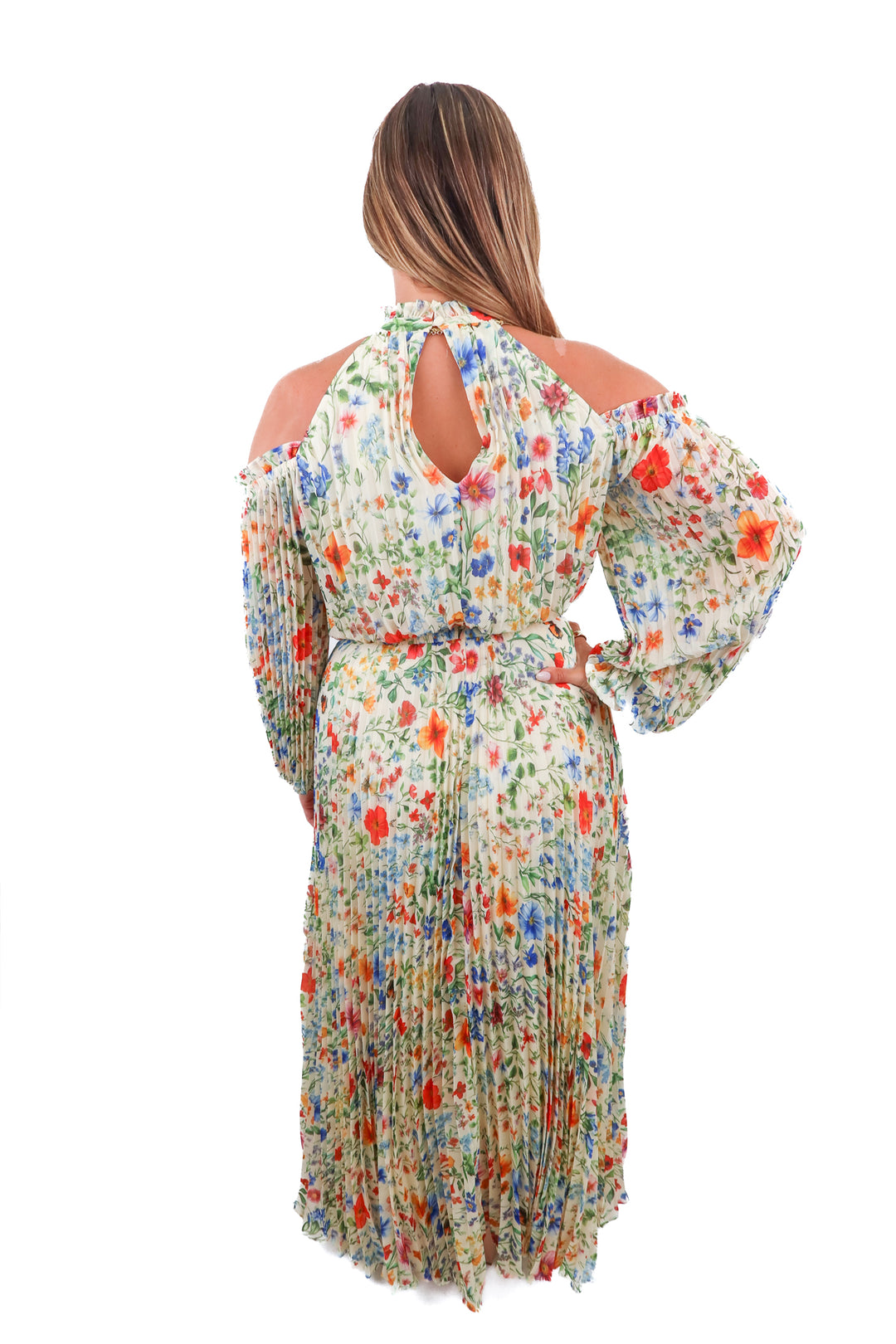 petal + pup floral maxi dress (m; retail $139)