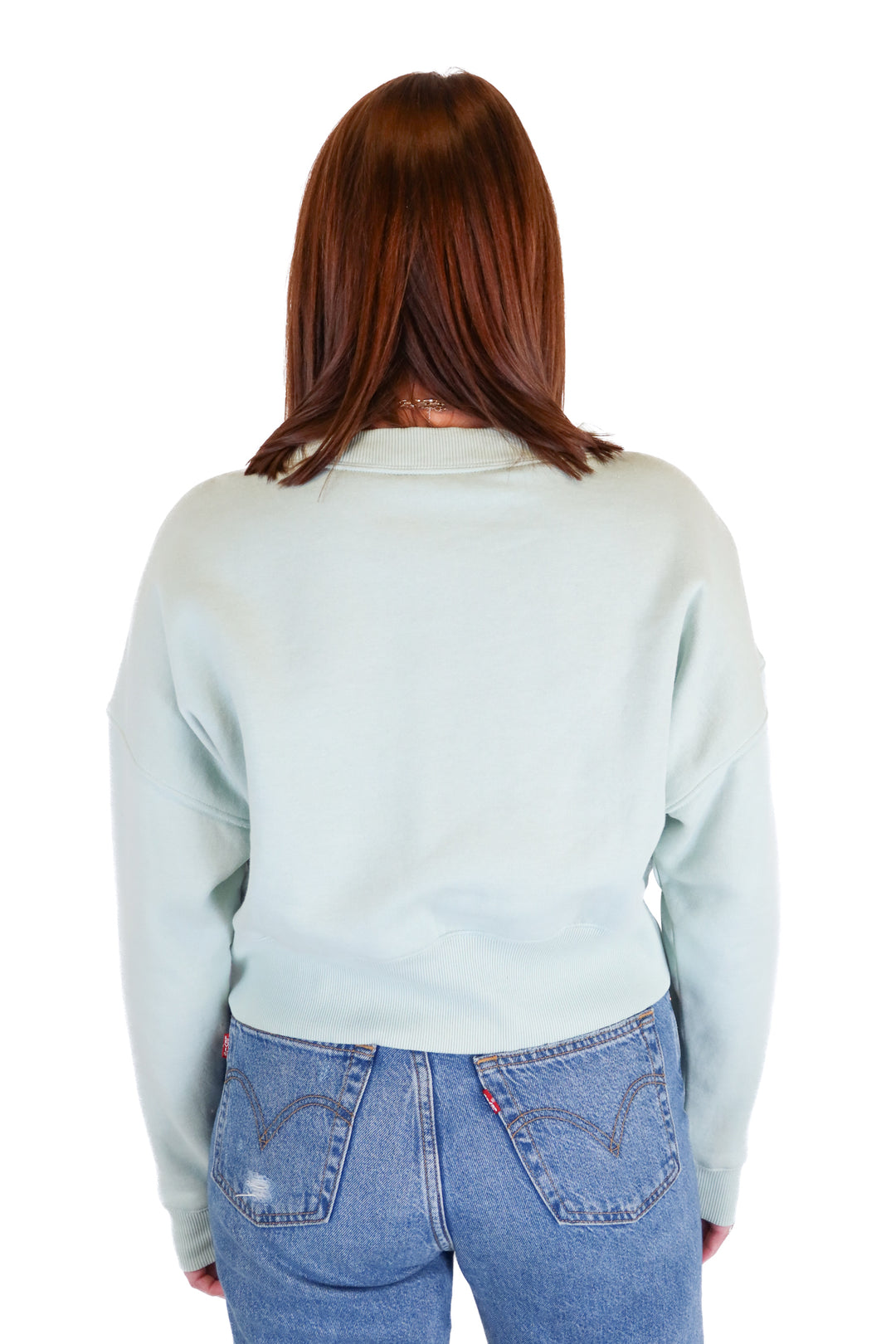 Adidas Mint Green Cropped Crewneck (S)
