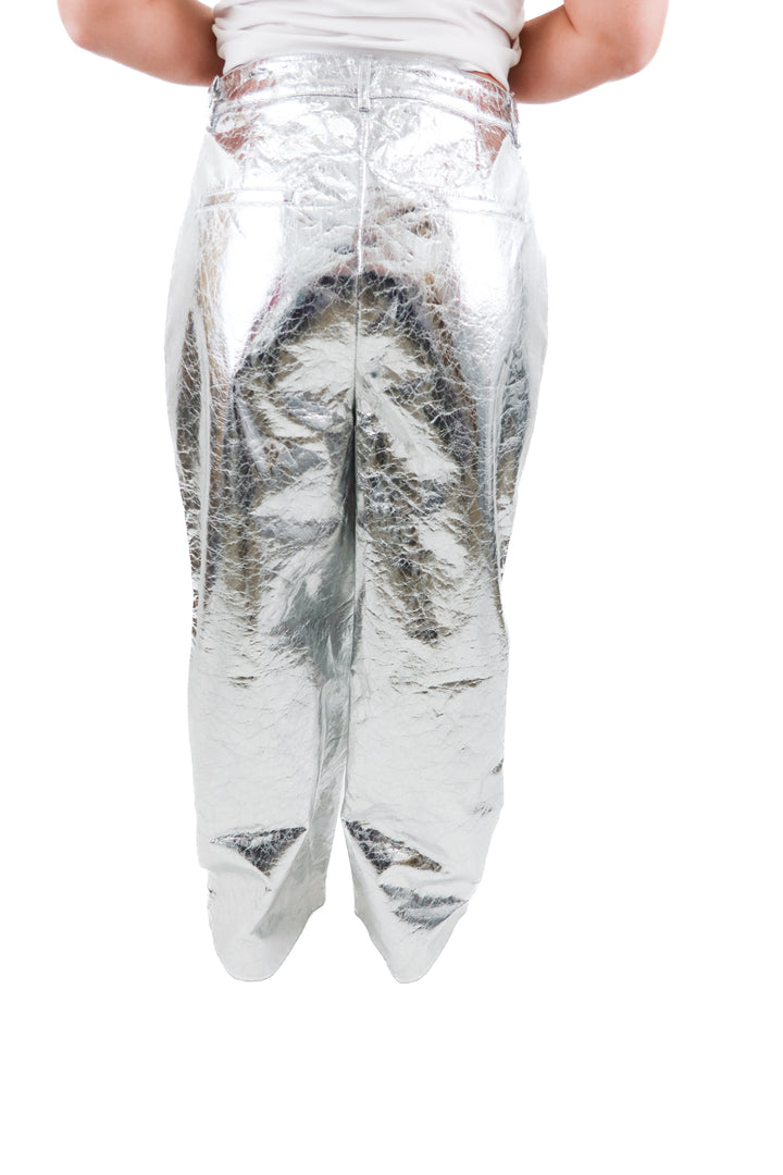 nasty gal silver pants NWT (12)