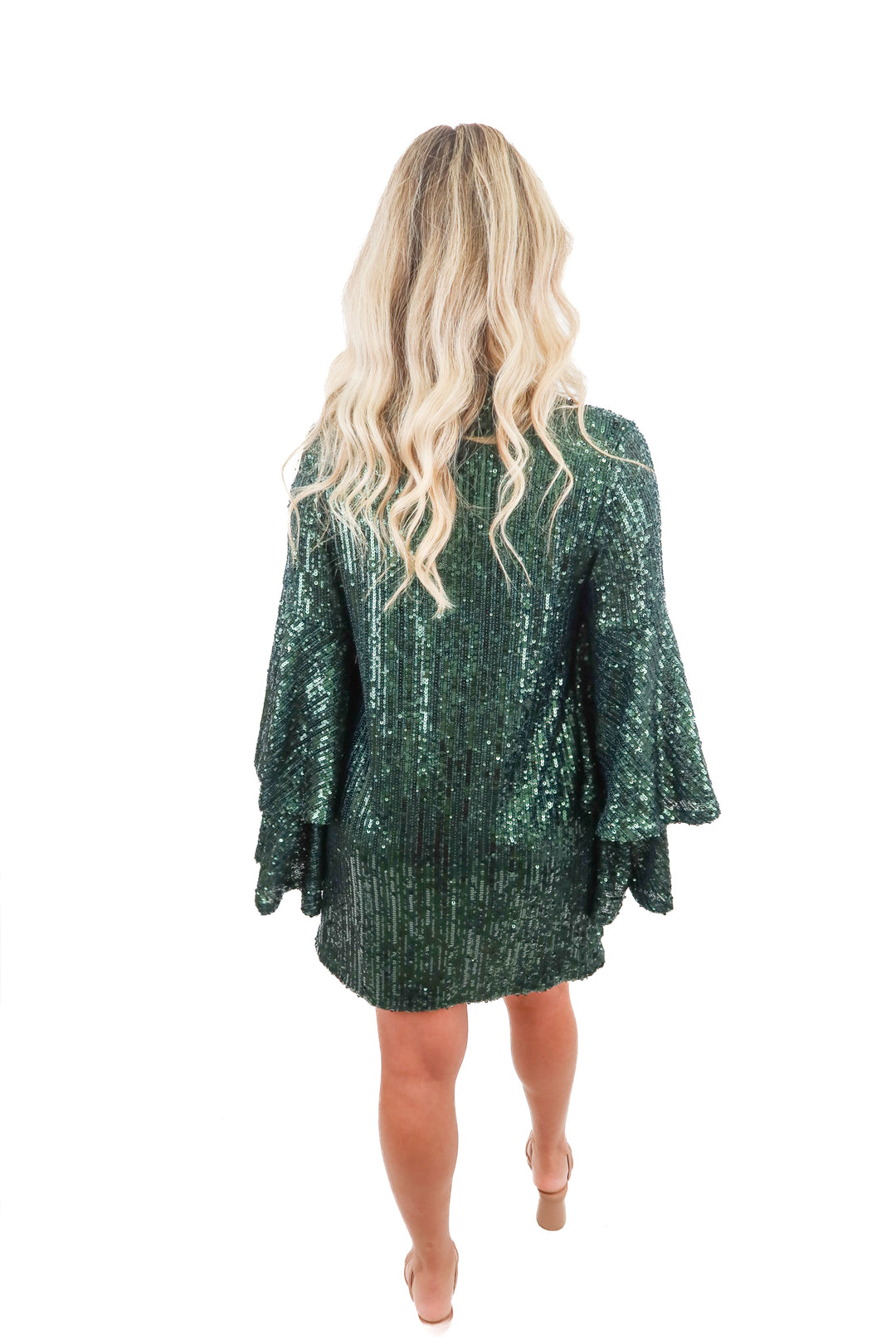 buddy love green sequin swing dress NWT (xs; retail $225)