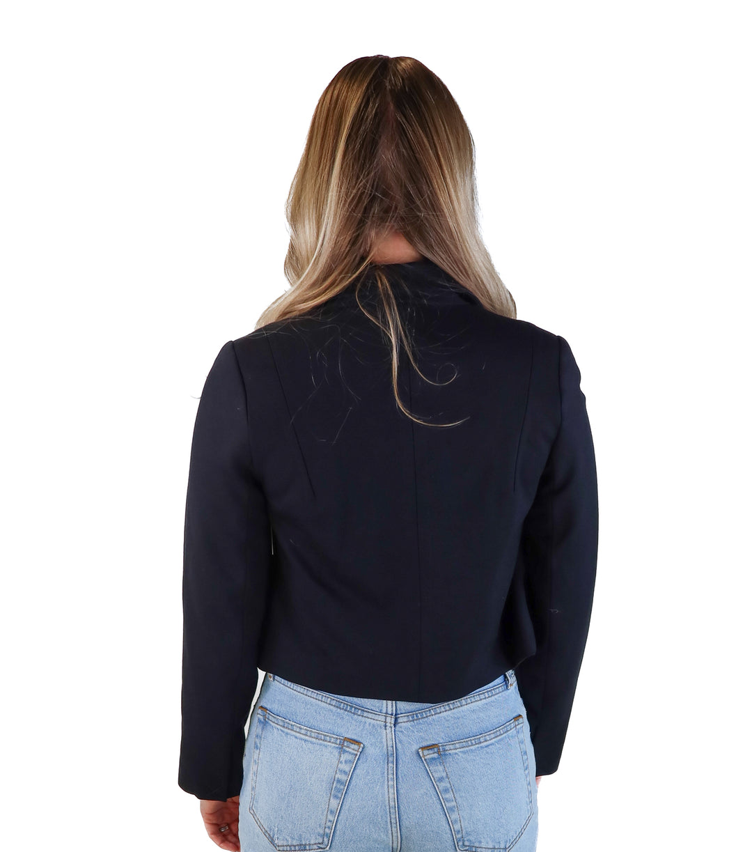 SOLD: Spanx black ponte cropped blazer NWT (xs)