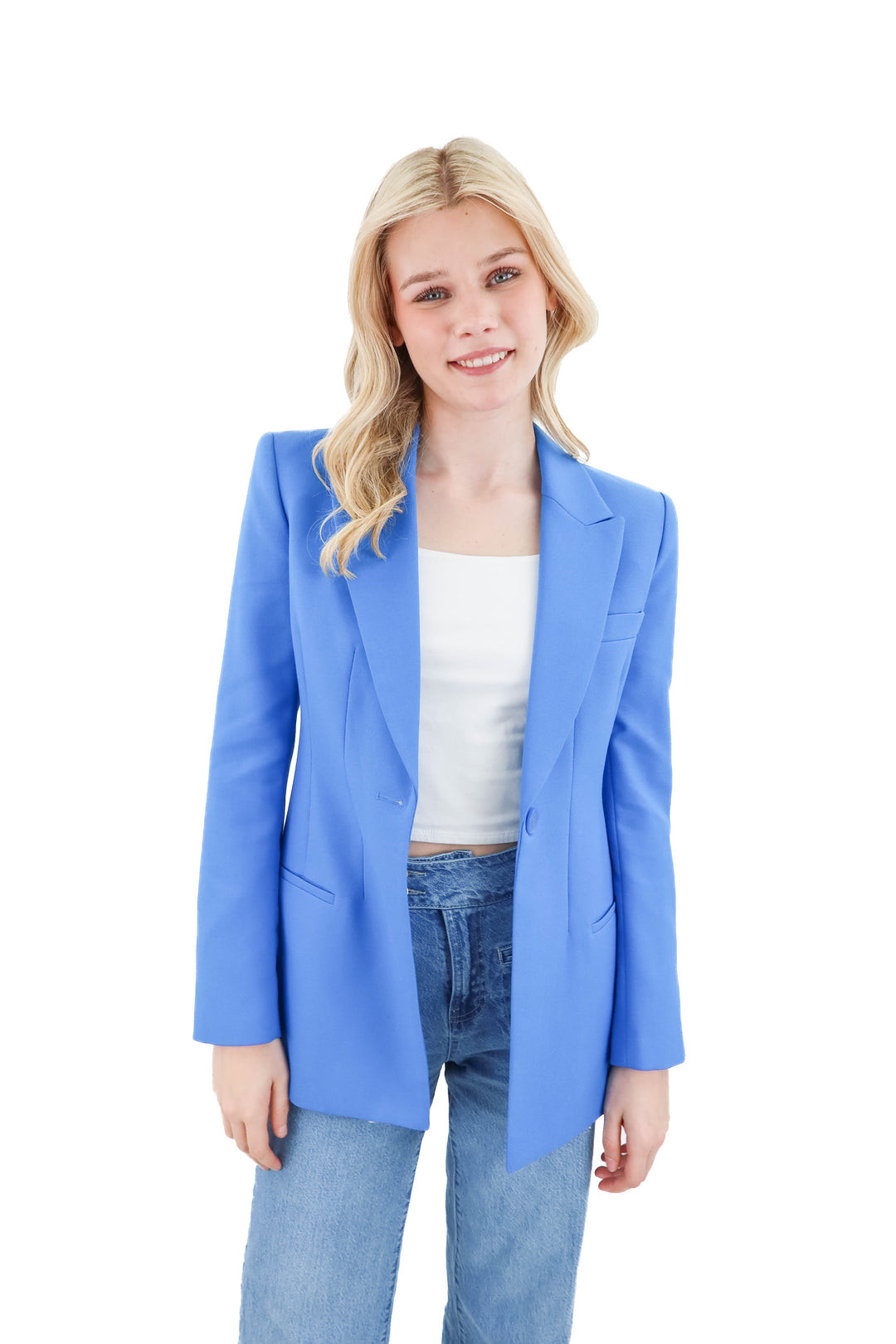 zara blue blazer (xs)