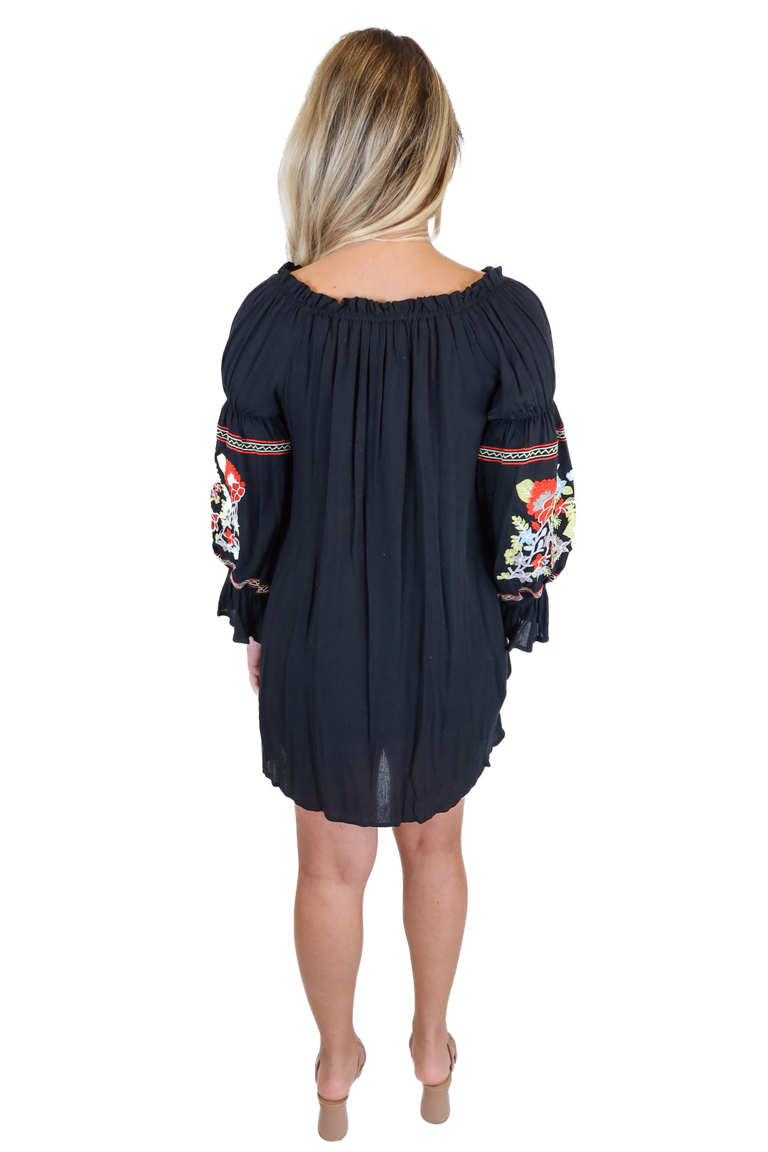R. Vivimos black/floral mini dress NWT (S)