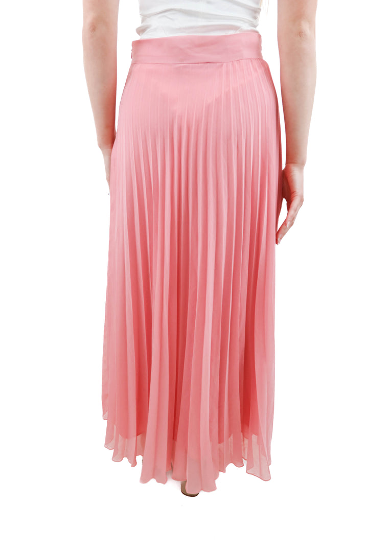 zara light pink pleated skirt (s)