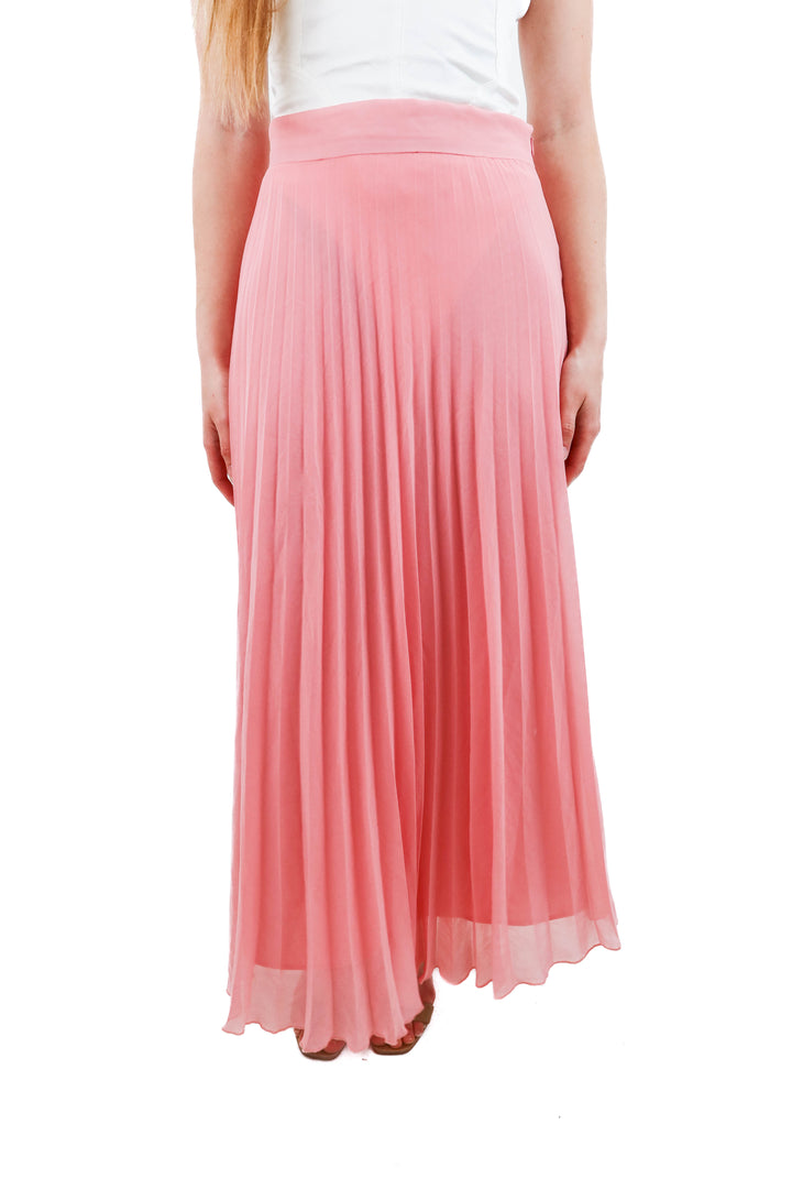 zara light pink pleated skirt (s)