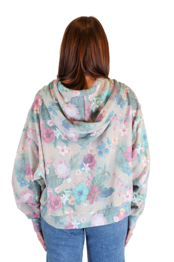 Tribe Kelley Tropical Floral Zip Up Jacket(S)