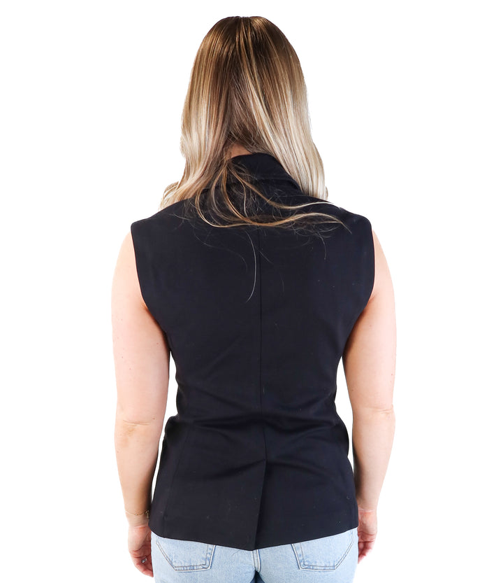 Spanx black sleeveless blazer (xs; retail $118)