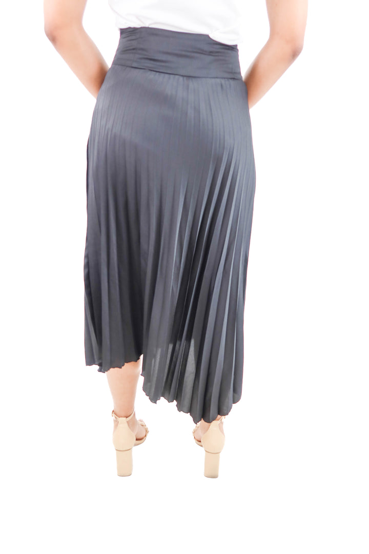 zara black pleated midi skirt (xs)