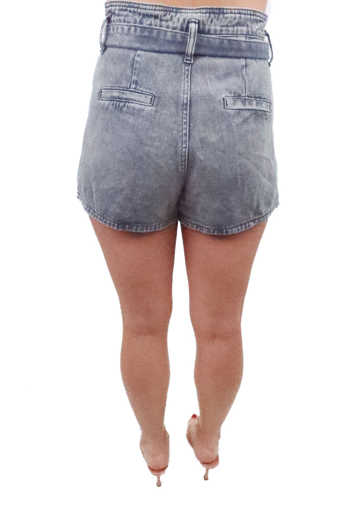 mustard seed grey denim shorts (s)