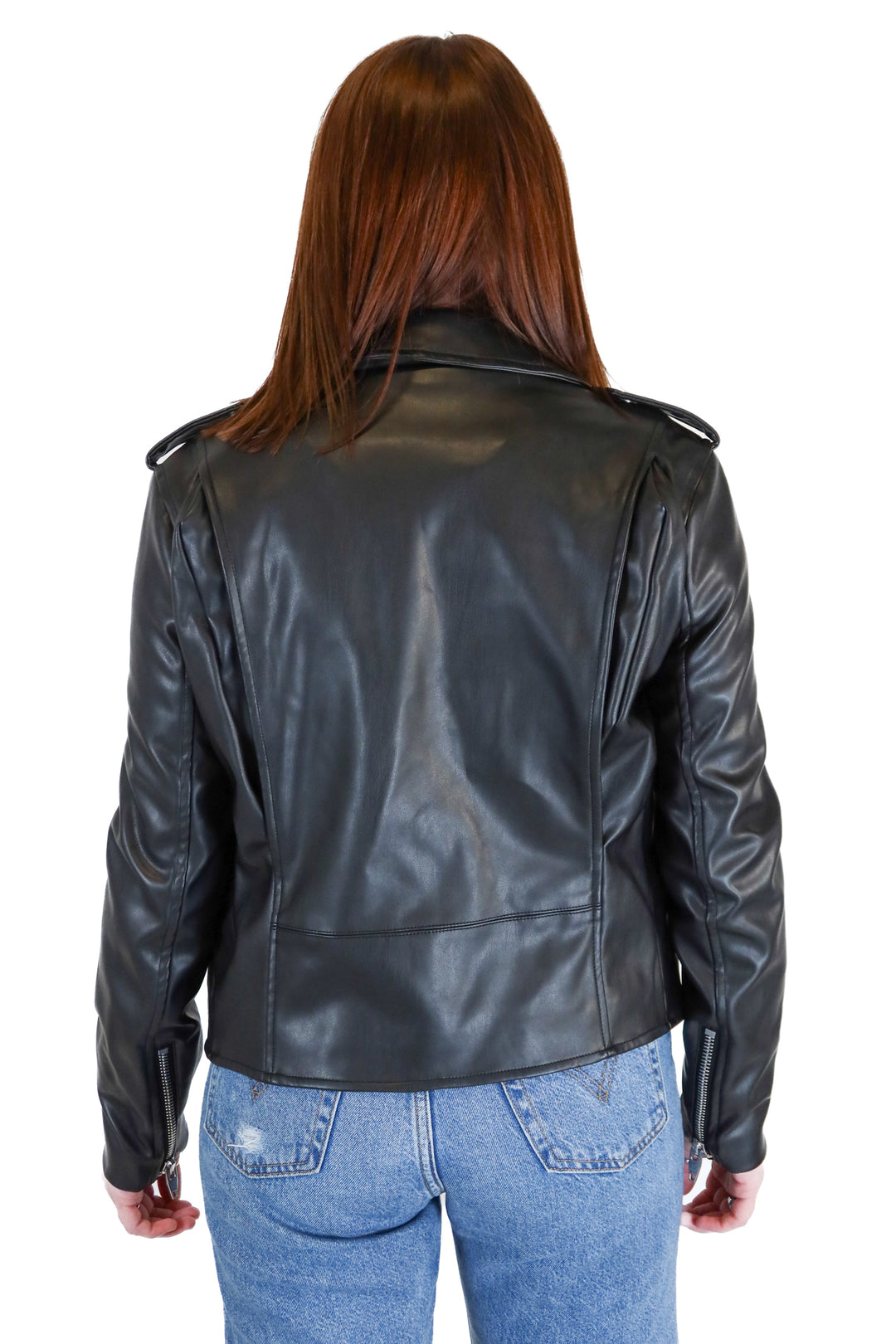 Grey Lab Black Vegan Leather Jacket NWT (XS; retail $265)