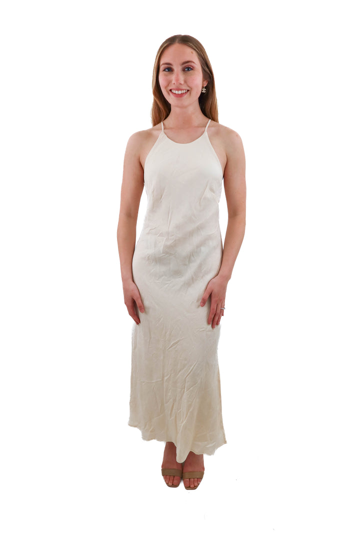 a new day cream halter dress NWT (xs; retail $35)