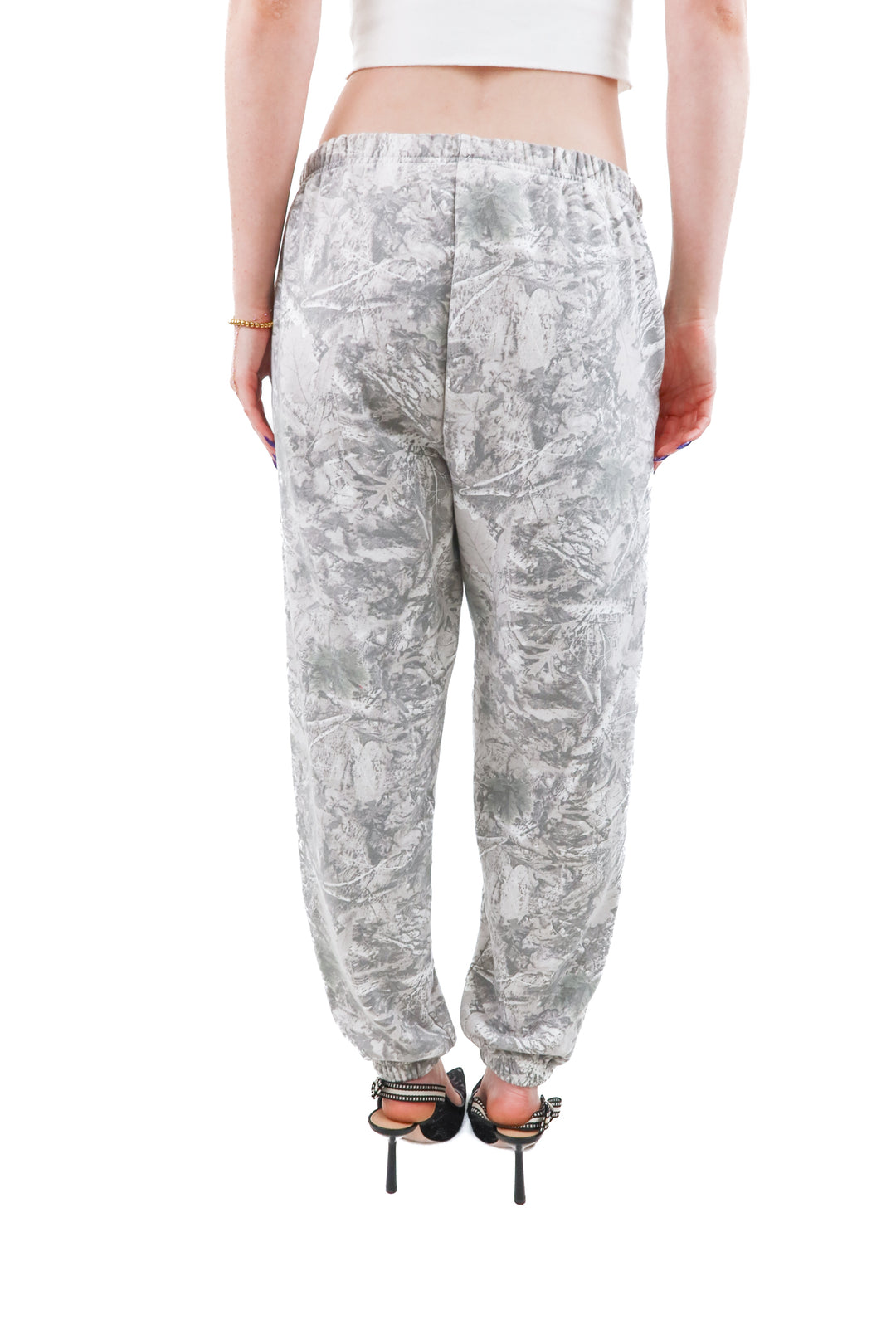ardene grey camo jogger sweatpants (s)
