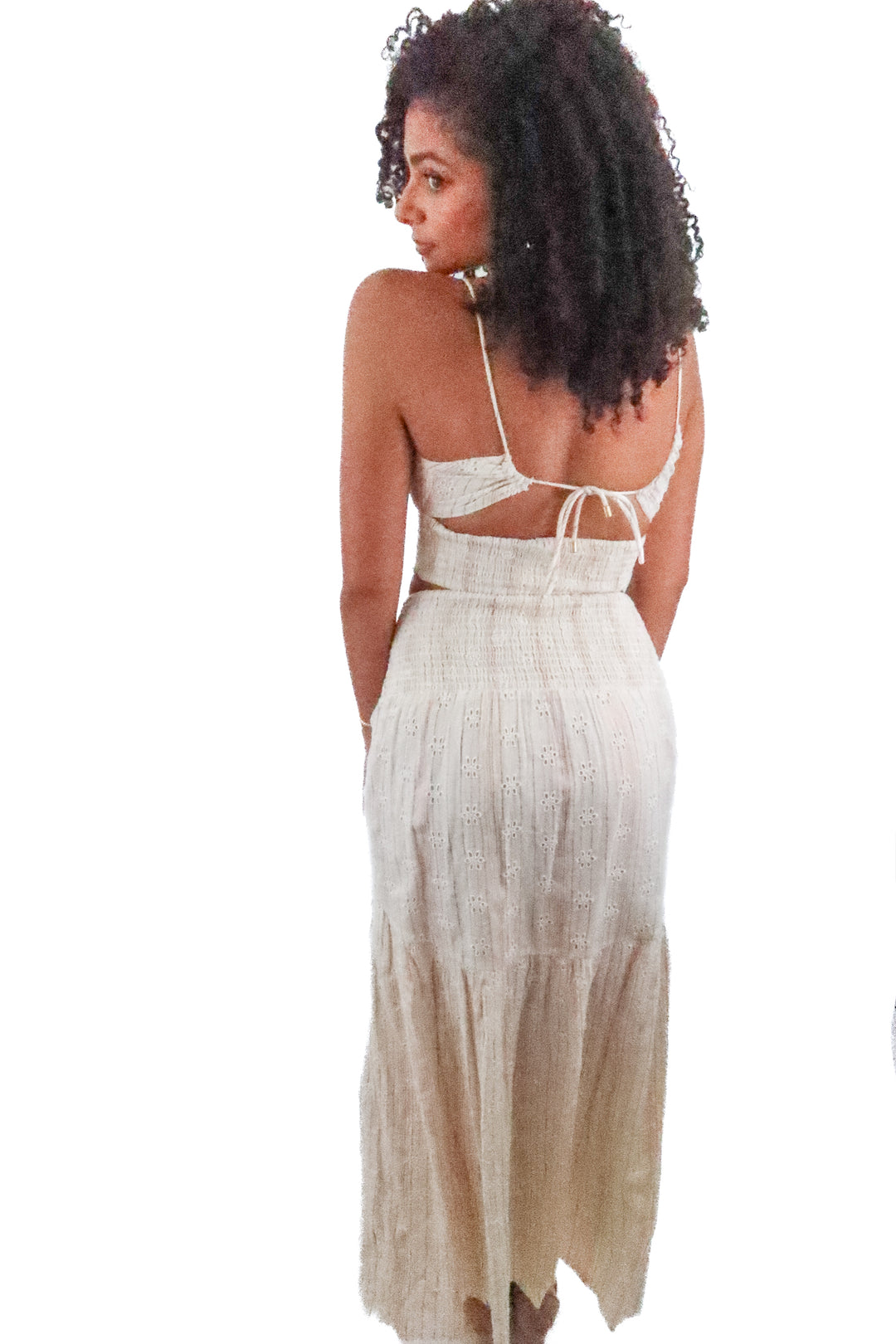 lspace striped eyelet metallic set (xs; retail $225)