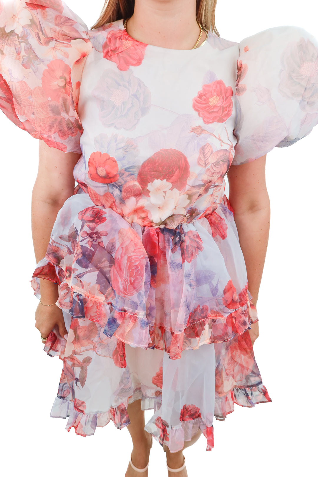 asos luxe floral puff sleeve dress (10)